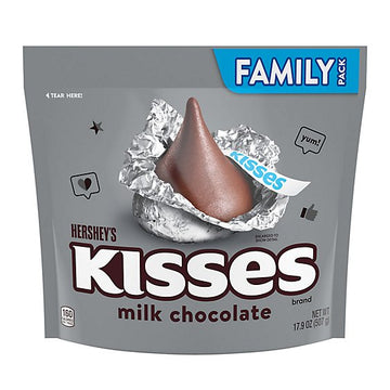 HERSHEY'S Kisses Milk Chocolate Candy Family Pack - 17.9 Oz