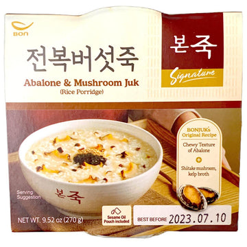 Bonjuk Abalone & Mushroom Juk - Rice Porridge 9.52oz(270g) - Anytime Basket