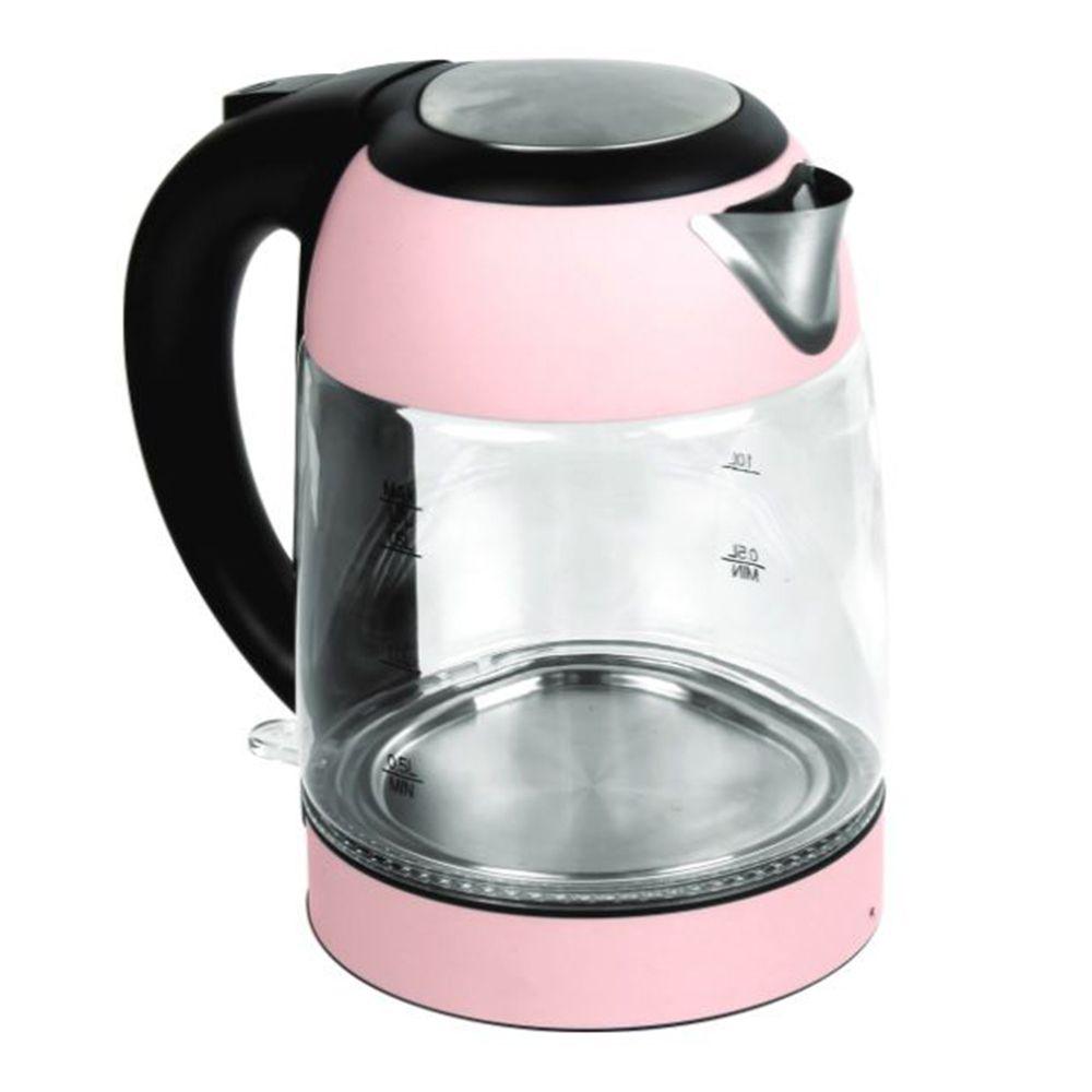 Electric Glass Kettle Pink 57.48 oz(1.7L) (1200W) – Anytime Basket