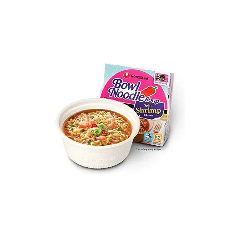 Nongshim Noodle Soup, Bowl, Hot & Spicy Flavor - 3.03 oz