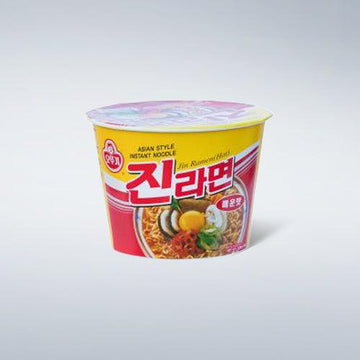 Ottogi Jin Ramen Cup Hot Flavor 3.88oz(110g) - Anytime Basket