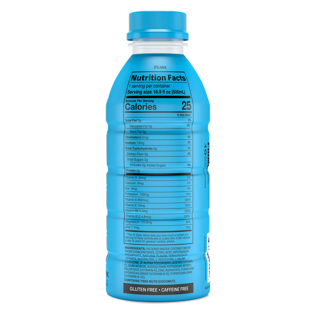 Prime Hydration Drink, Blue Raspberry, 16.9 fl oz, Single Bottle
