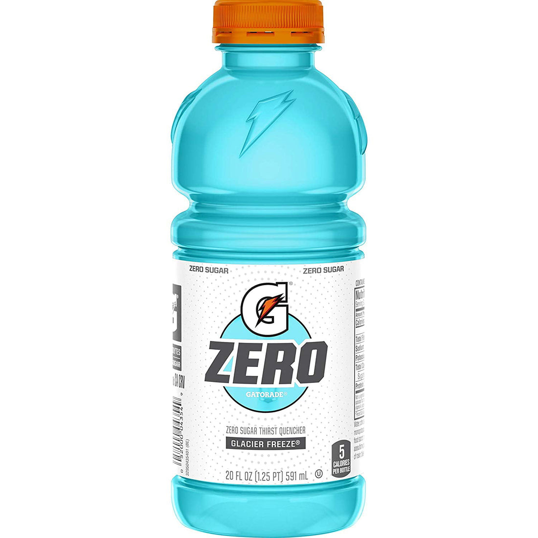 Gatorade G Zero Thirst Quencher, Glacier Freeze, 20 oz Bottles, 8 Count