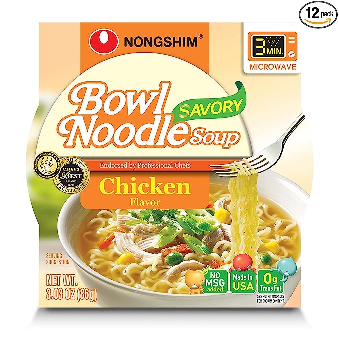 Nongshim Bowl Noodles Chicken Flavor 3.03oz(86g)