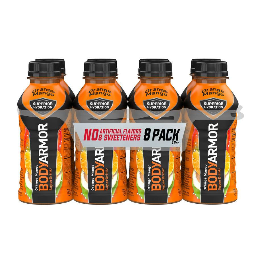 BODYARMOR Sports Drink, Orange Mango, 12 fl oz, 8 Ct