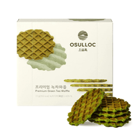 OSULLOC Green Tea Waffles Matcha Flavored Snacks (3.52oz, 100g)