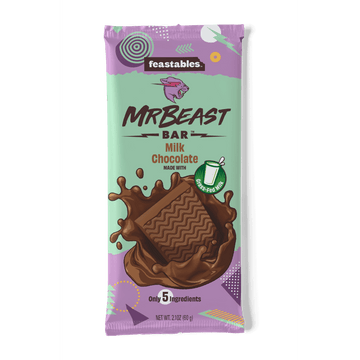 Feastables MrBeast Milk Chocolate Bar, 2.1 oz (60g), 1 Bar