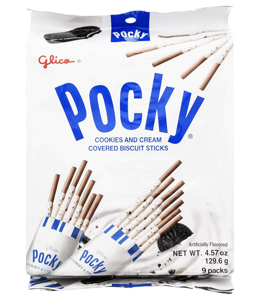 Glico Cookie And Cream Covered Cocoa Biscuit Sticks 4.57 Ounce