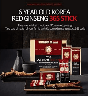 6 Years Korean Red Ginseng 365 Stick