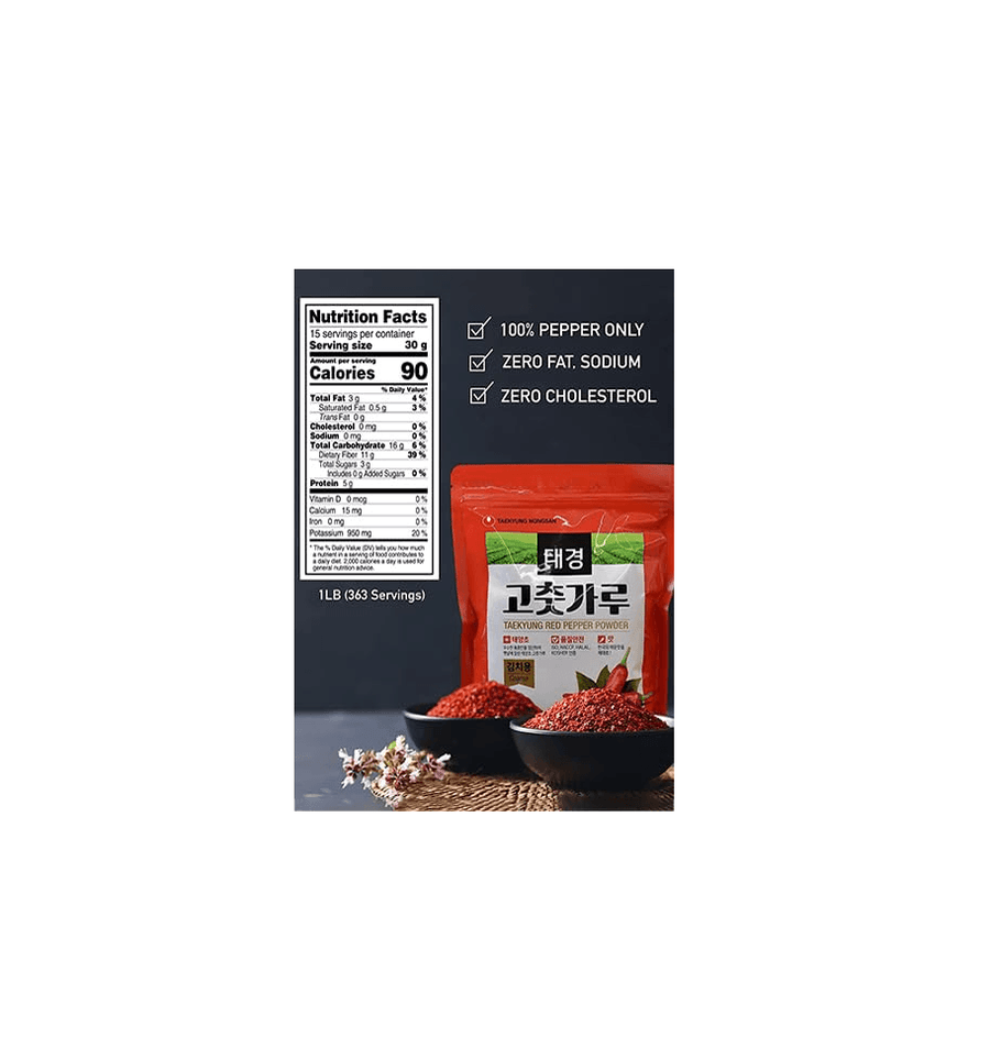 NONGSHIM TAEKYUNG Korean Chili Powder, Gochugaru Chili Flakes