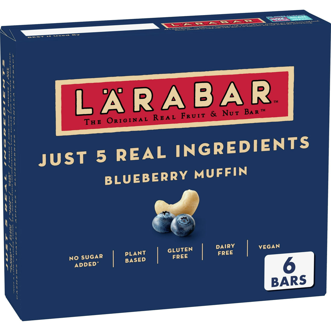 Larabar Blueberry Muffin, Gluten Free Vegan Fruit & Nut Bars, 6 ct