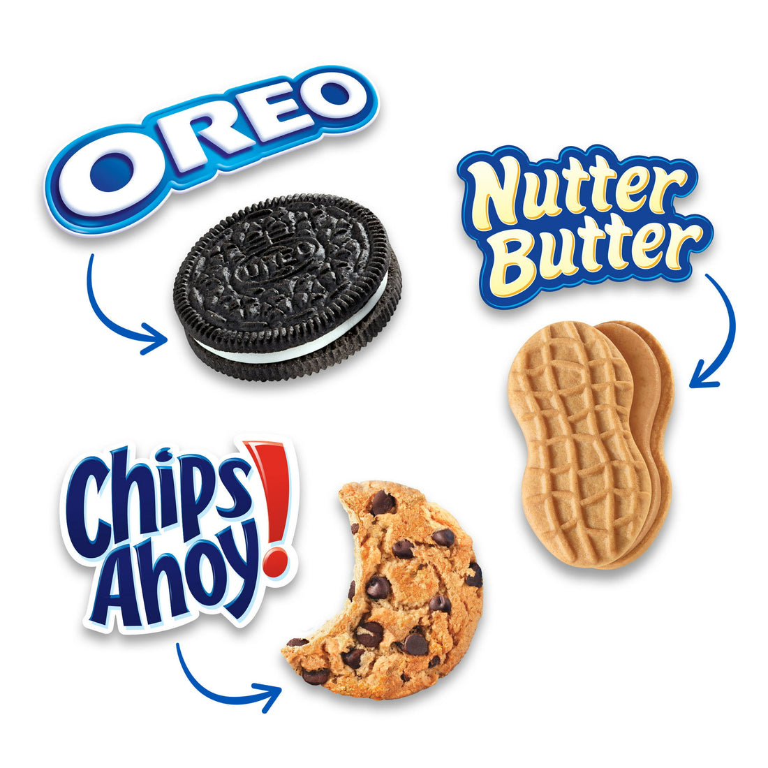 Nabisco Cookie Variety Pack, OREO, Nutter Butter, CHIPS AHOY!, School Snacks, 12 Snack Packs