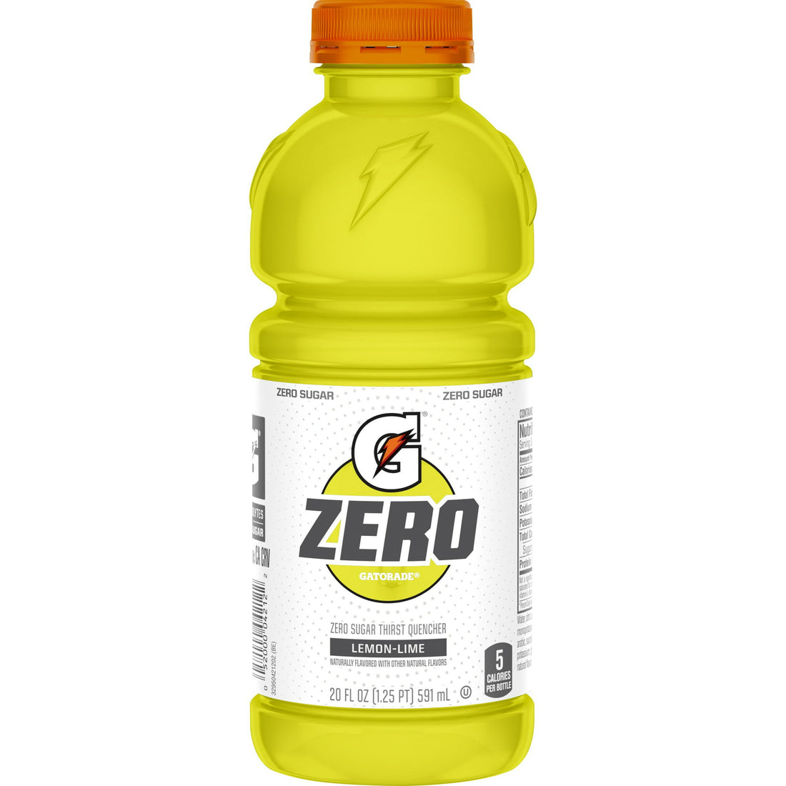 Gatorade G Zero Thirst Quencher, Lemon Lime, 20 oz Bottles, 8 Count