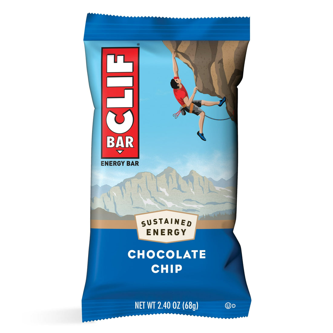 Clif Bar Energy Bars, Chocolate Chip, 10g Protein Bar, 6 Ct, 2.4 oz.