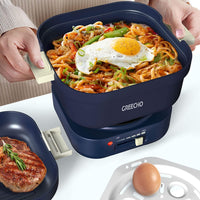 GREECHO 1.5L Mini Hot Pot with Lid and Handle - Anytime Basket