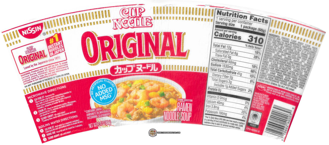 Nissin Cup Noodle Original 2.4oz/68g