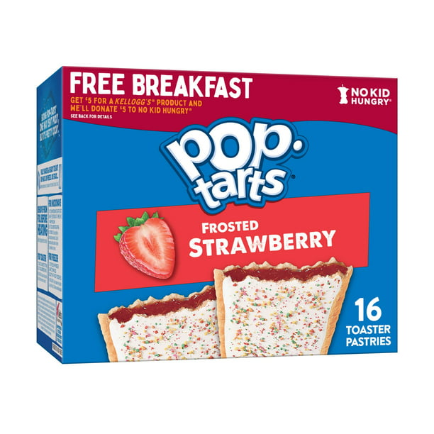 Pop-Tarts Frosted Strawberry Breakfast Toaster Pastries, 27 oz, 16 Count