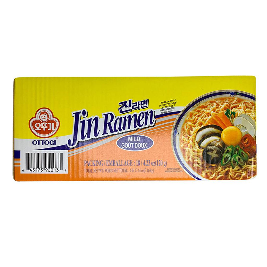 Ottogi Jin Ramen Mild Flavor 4.23oz(120g) x 18 Packs - Anytime Basket