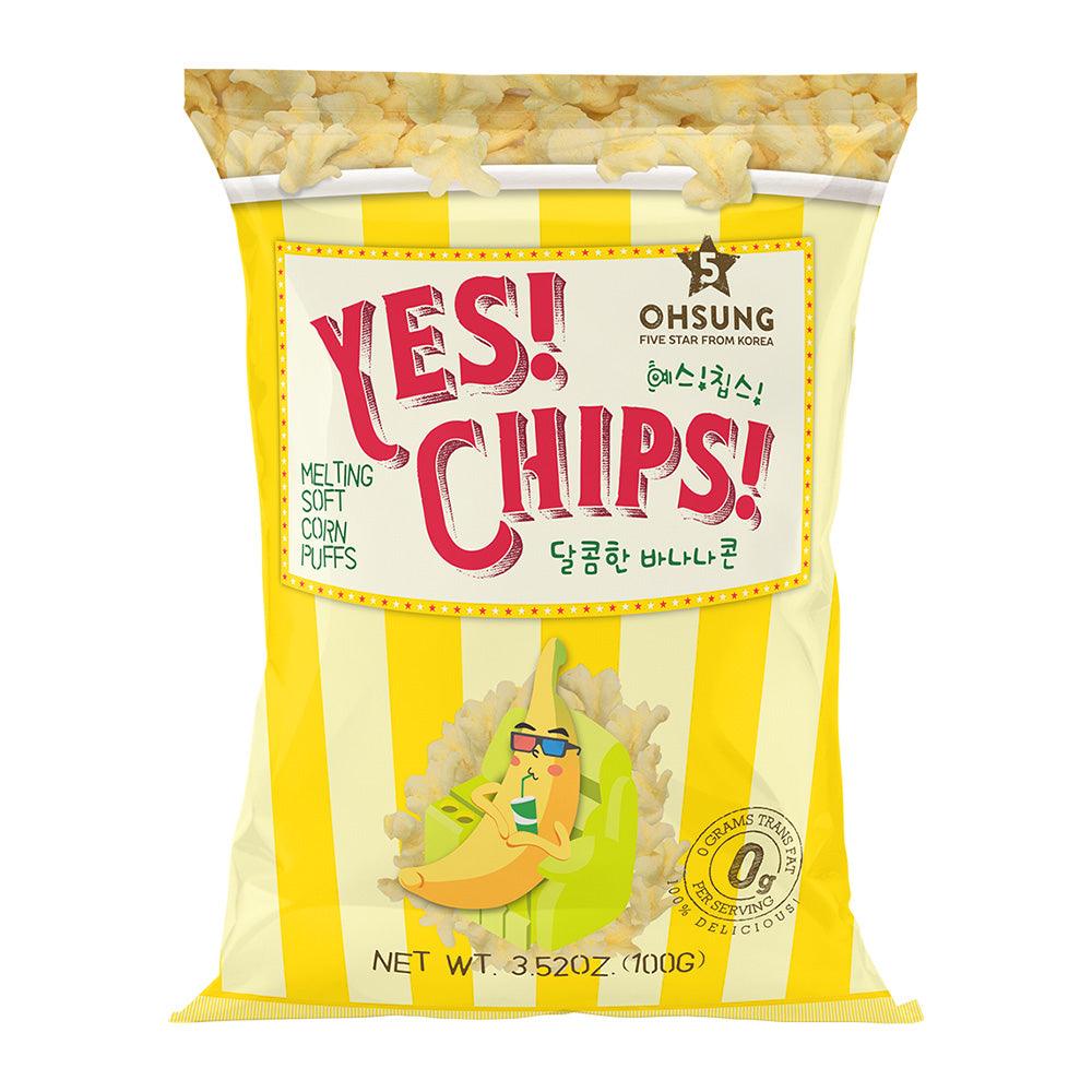 Ohsung Yes! Chips! Banana Corn 3.87oz(110g) - Anytime Basket