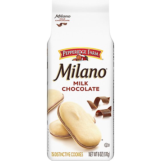 Pepperidge Farm Milano Cookies, Milk Chocolate, 6 Oz Bag