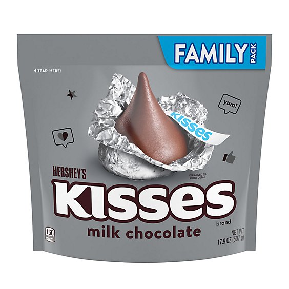 HERSHEY'S Kisses Milk Chocolate Candy Family Pack - 17.9 Oz