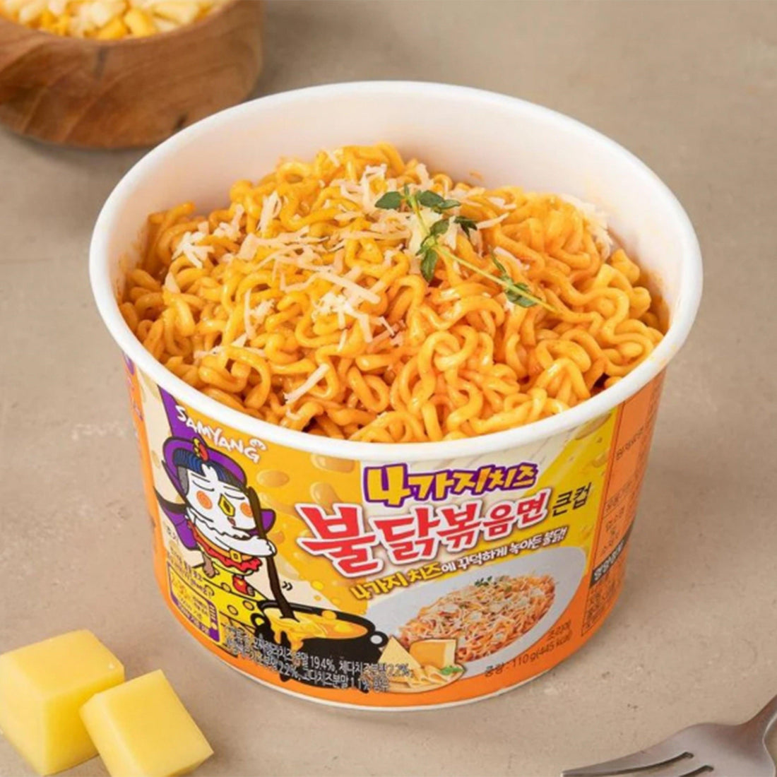 Samyang Buldak Artificial Spicy Chicken Flavor Ramen Quattro Cheese  3.88oz(110g)