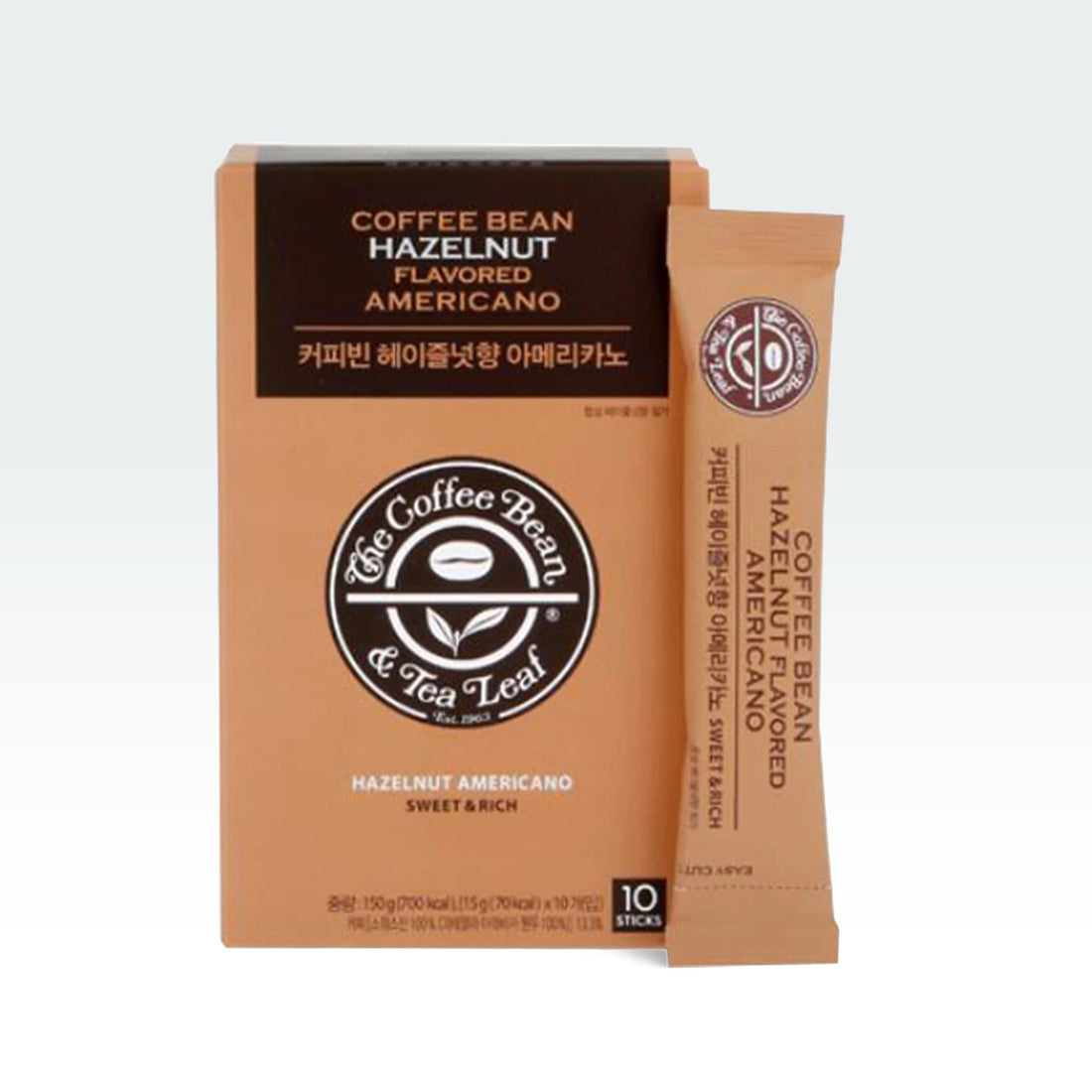 Coffee Bean Hazelnut Flavored Americano 0.52oz(1.5g) 10 Sticks - Anytime Basket