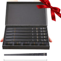 Chopsticks Reusable Fiberglass Chopsticks with Holder - Anytime Basket