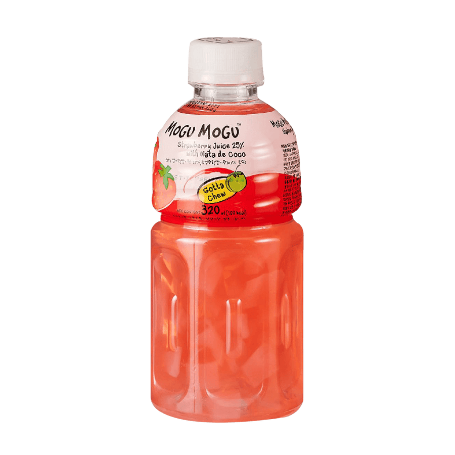 Mogu Mogu Coconut Jelly Juice Strawberry Flavor 10.82 fl.oz(320ml) - Anytime Basket