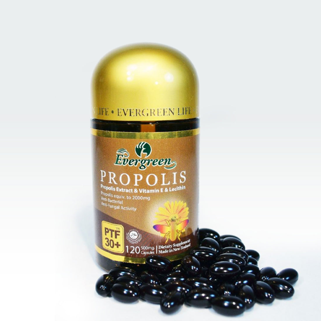 Evergreen Propolis 500mg (2,000mg Daily) 120 Caps