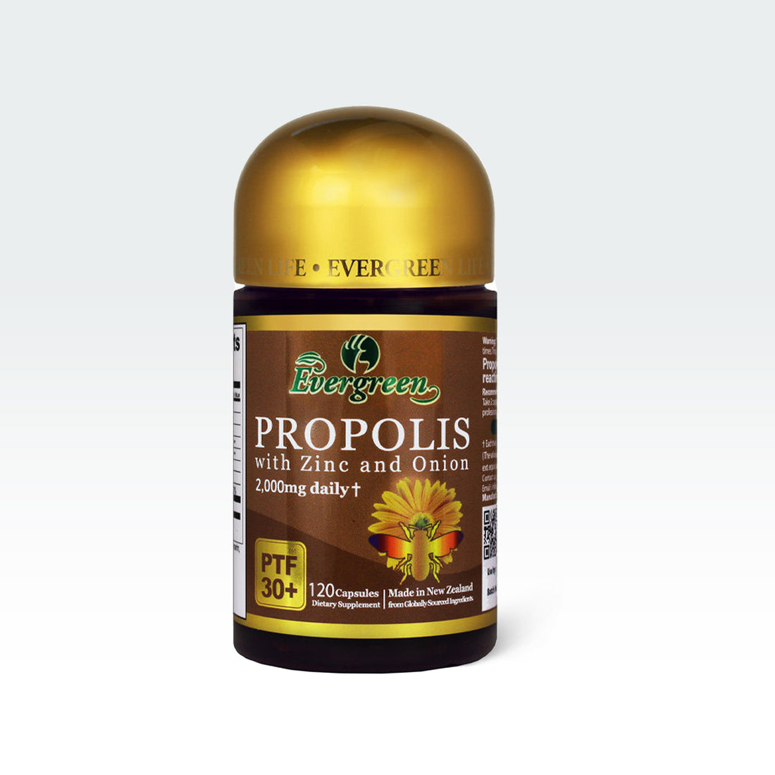 Evergreen Propolis 500mg (2,000mg Daily) 120 Caps