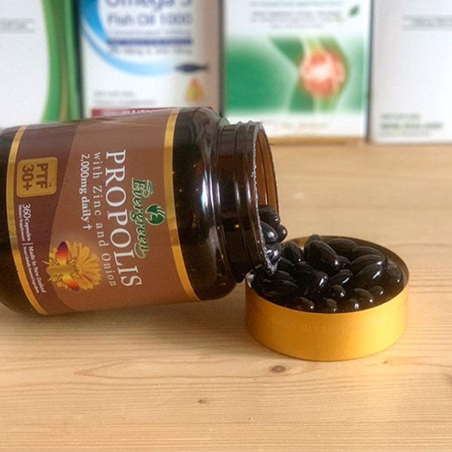 Evergreen Propolis 500mg (2,000mg Daily) 360 Caps