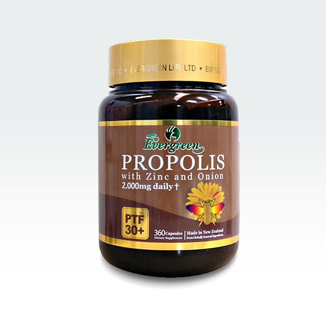 Evergreen Propolis 500mg (2,000mg Daily) 360 Caps