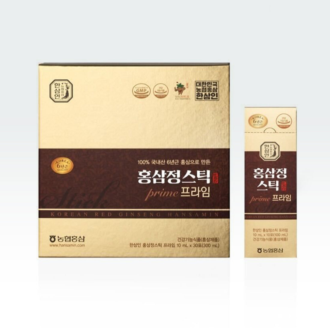 Hansamin Korean Red Ginseng Extract Stick 0.3oz(10ml) 30 Sticks