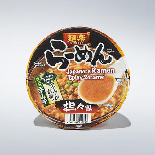 Hikari Menraku Ramen Noodles Spicy Sesame 3.4oz(97g) x 12 Pack - Anytime Basket