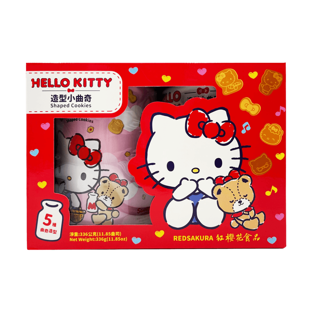 Red Sakura Hello Kitty Cookies - Milk & Chocolate Gift Box 11.84oz(335g) - Anytime Basket