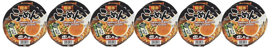 Hikari Menraku Ramen Noodles Spicy Sesame 3.4oz(97g) x 12 Pack - Anytime Basket