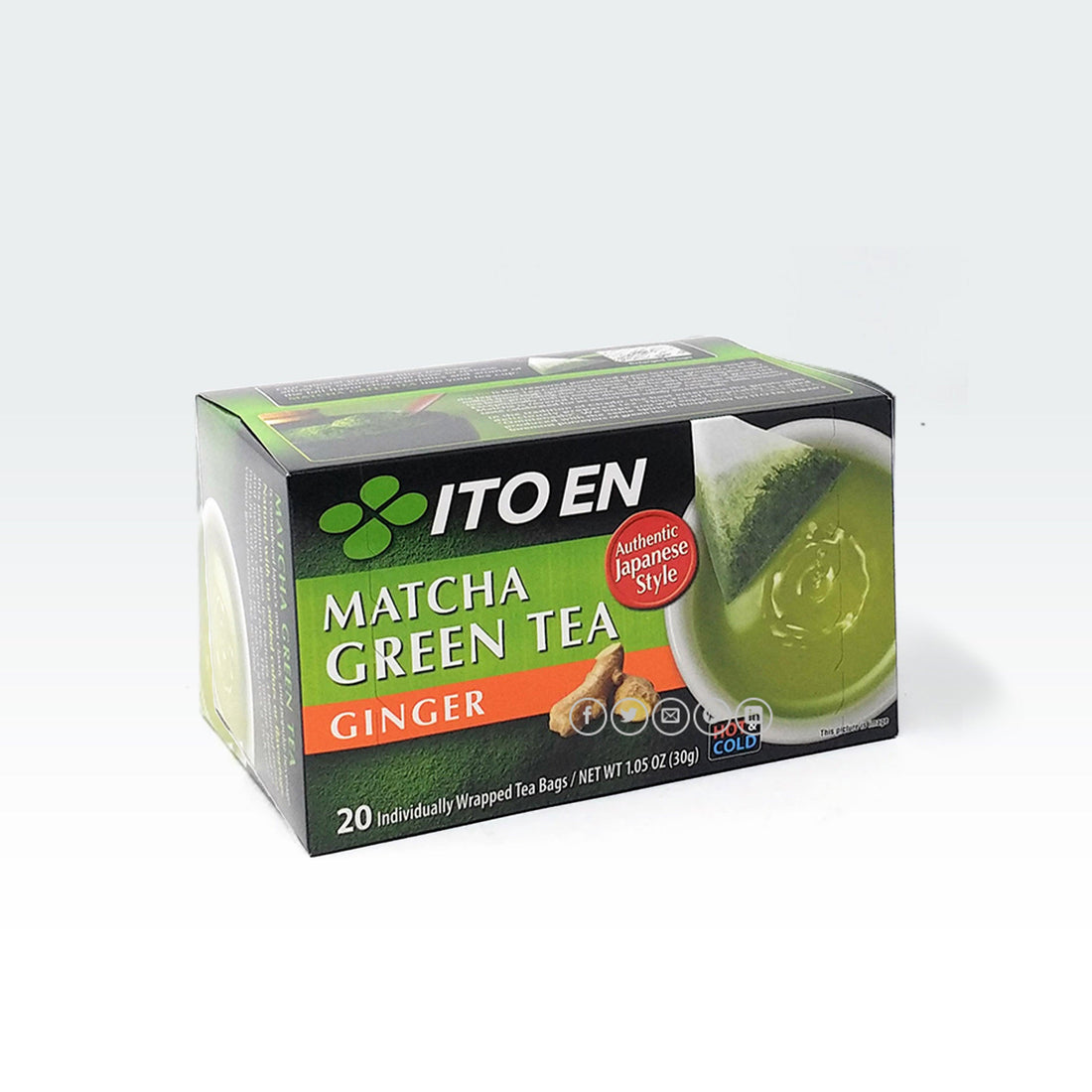 ITO EN Matcha Green Tea Ginger Tea Bags - Anytime Basket