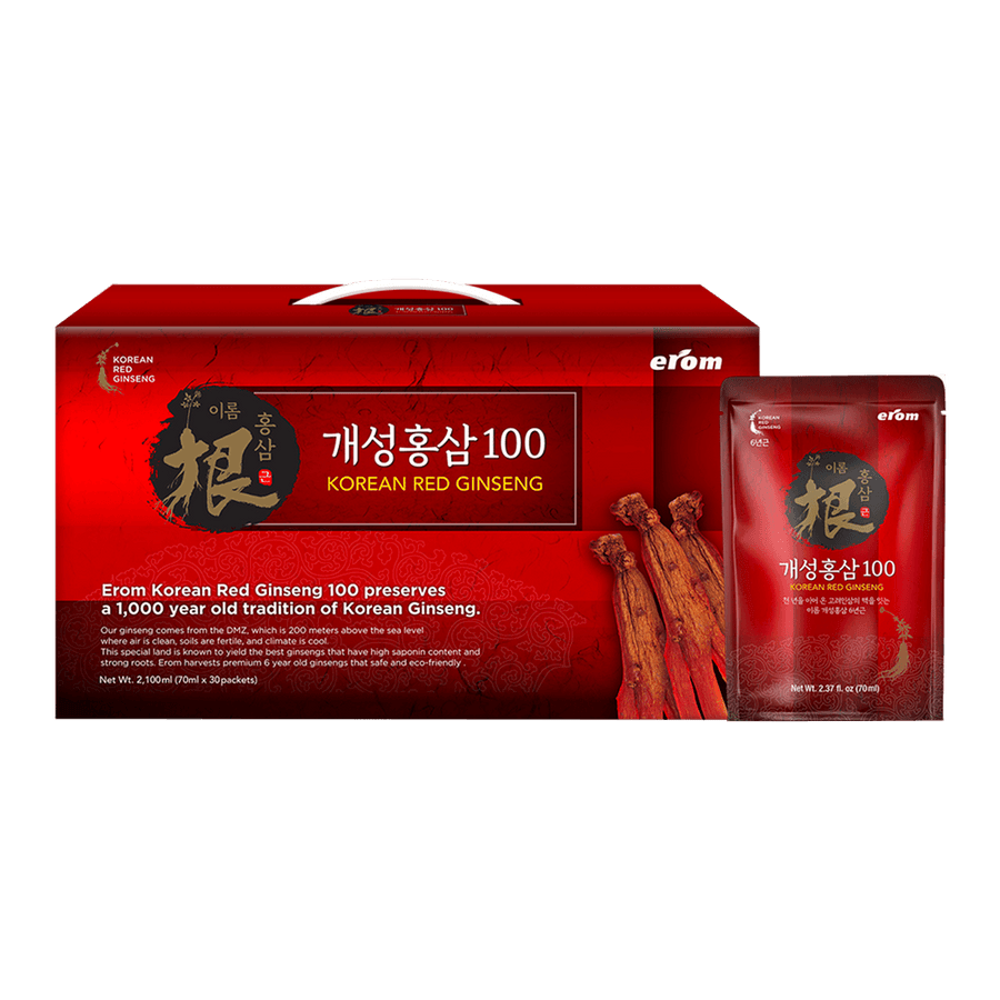 Erom Korean Red Ginseng 100 71fl.oz(2,100ml) (30 pouches) - Anytime Basket
