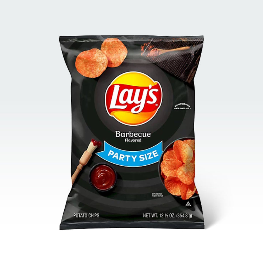 Lays Potato Chips Barbecue Party Size - 12.5 Oz