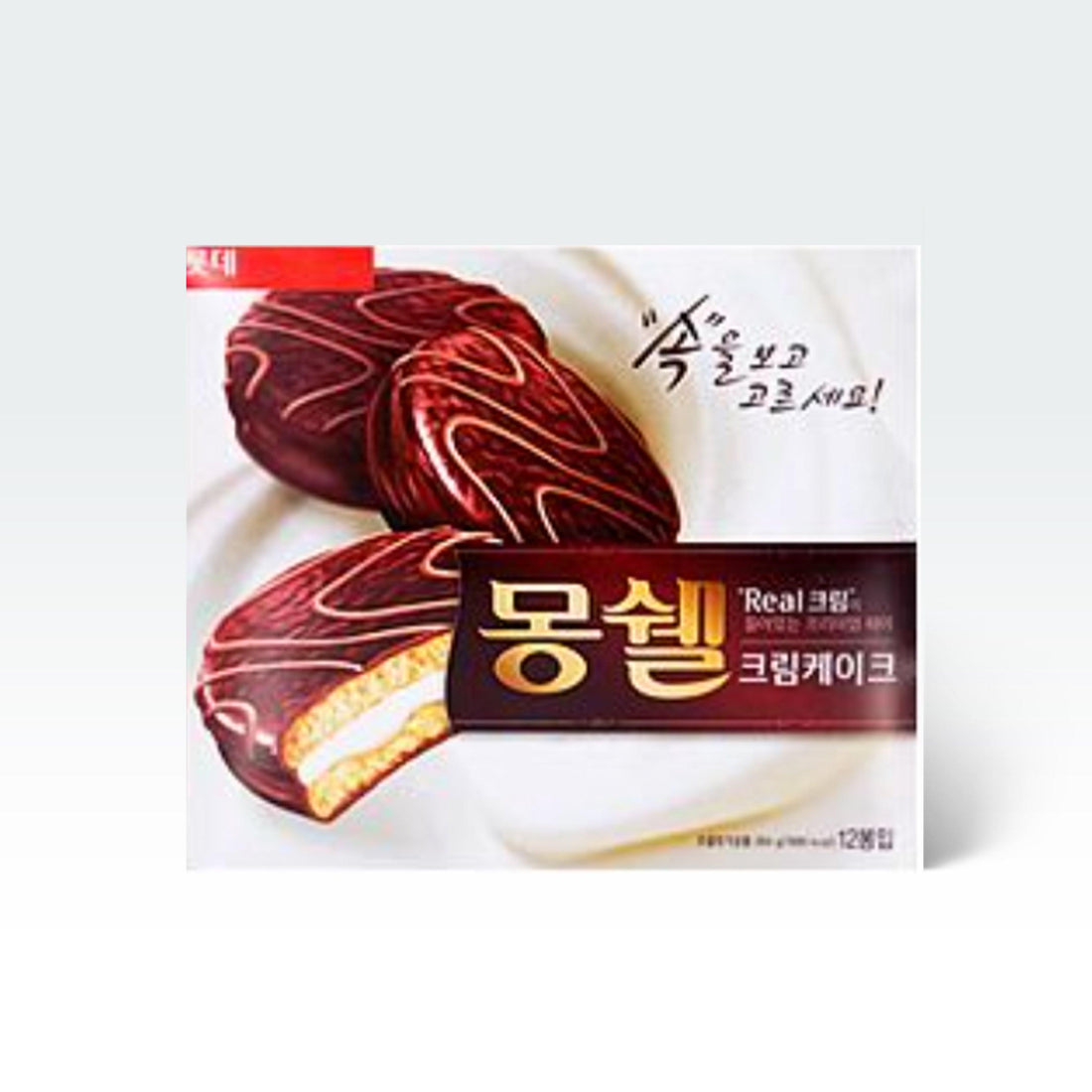 Lotte Moncher Cream Cake 1.13oz(32g) x 12 Pcs - Anytime Basket