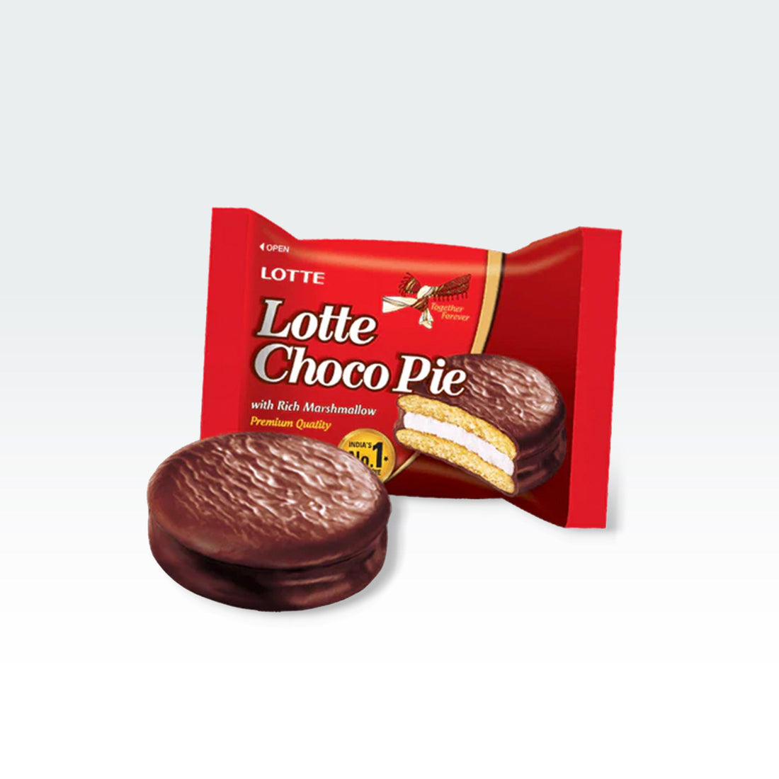 Lotte Choco Pie Original 0.98oz(28g) x 12 Pcs - Anytime Basket