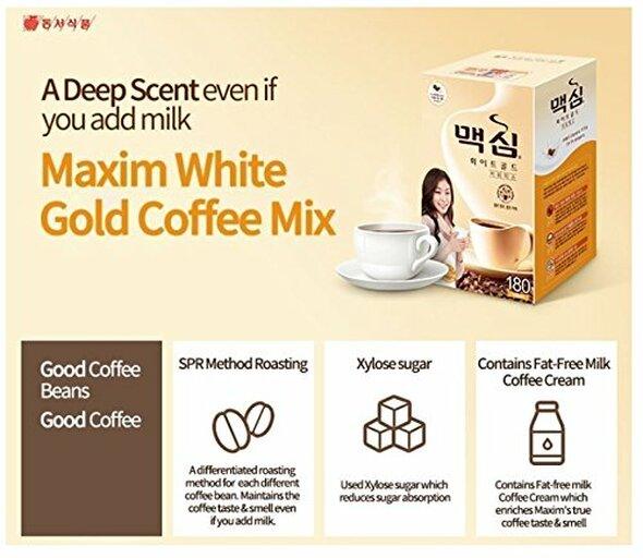 Maxim White Gold Coffee Mix 0.42oz(11.7g) 100 Sticks - Anytime Basket