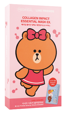 Mediheal Line Friends Collagen Impact Essential Mask Ex*8+2 Sheets