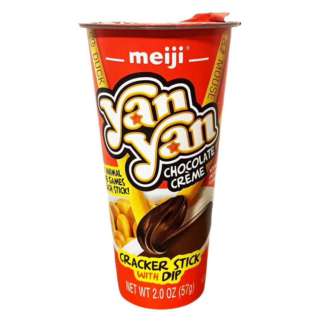 Meiji Yan Yan Cracker Stick With Dip - Chocolate Cream 2oz - Anytime Basket