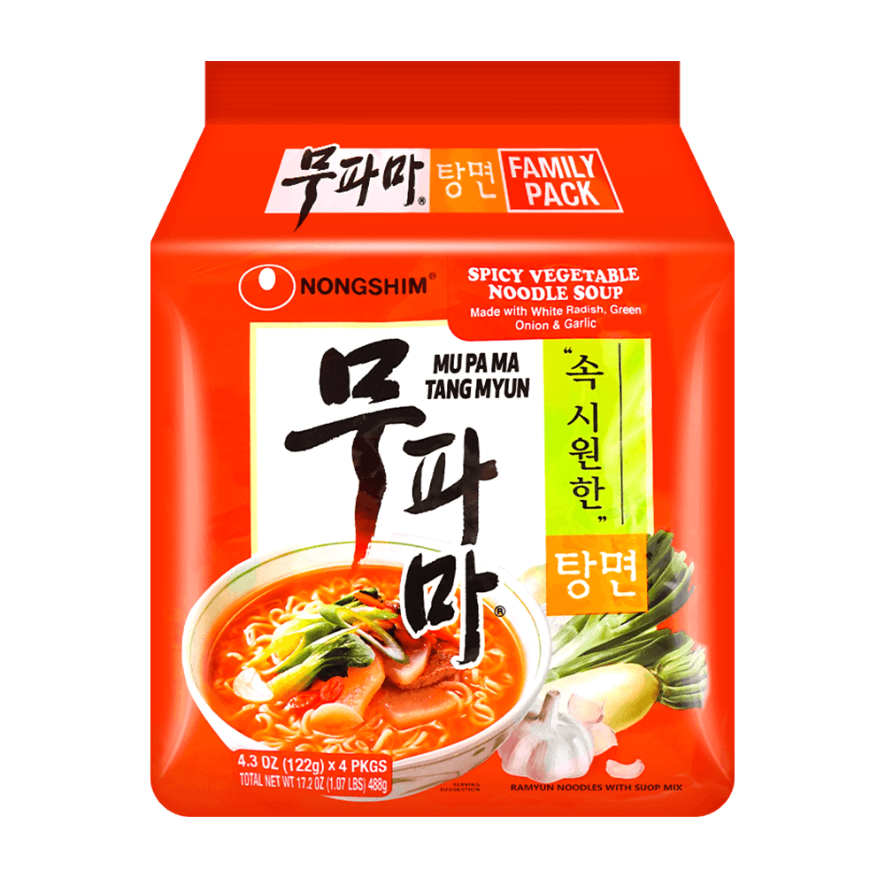 Nongshim Mupama Tangmyun 4.3oz(122g) x 4 Packs - Anytime Basket