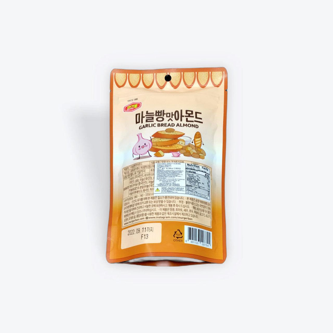Murgerbon Garlic Bread Almond 6.35oz(180g) - Anytime Basket