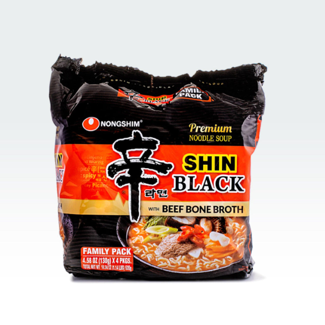 Nongshim Shin Ramyun Black 4.85oz(130g) x 4 Packs - Anytime Basket