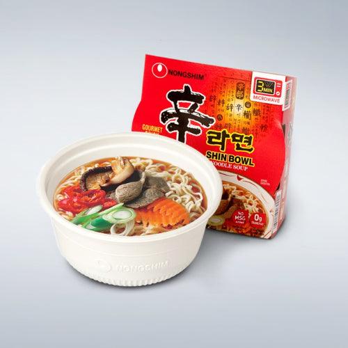Nongshim Shin Ramyun Bowl Noodle Soup 3.03oz(86g) 12 Cups - Anytime Basket