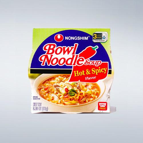 Nongshim Bowl Noodle Hot & Spicy Beef Ramyun Ramen 3.03oz(86g) - Anytime Basket